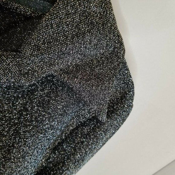 1970s Disco Metallic Silver Black Sweater‎ Set - Picture 2 of 8